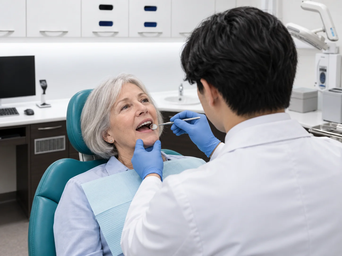 Denture fitting appointment to assess comfort, bite and overall fit.